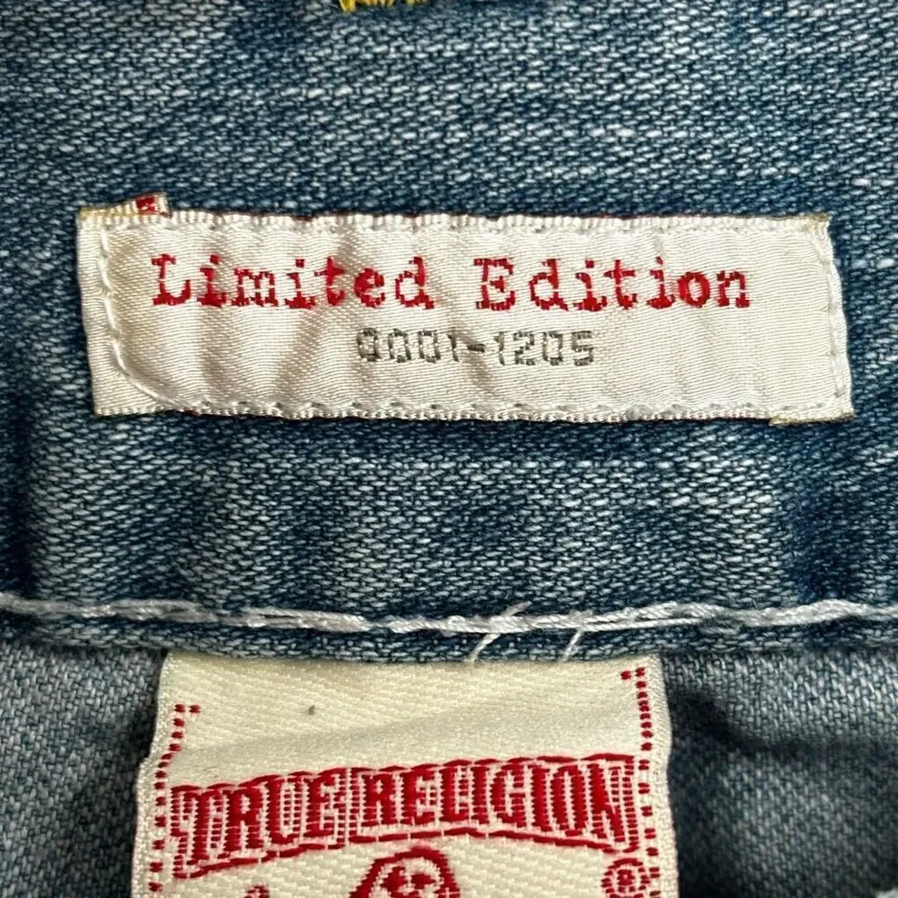 True Religion Limited Edition 0001-1205 Lightwash Straight Leg Jeans Men Size 38
